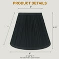 thumbnail image 2 of Urbanest Set of 2 Pleated Softback Lamp Shade, Faux Silk, 5-inch by 9-inch by 7-inch, Black, Spider Fitter, 2 of 6