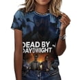 thumbnail image 3 of Dead by Daylight DBD Womens T-Shirt Round Neck Short Sleeve Tee Shirts Summer Breathable Tops Blouse XL, 3 of 8