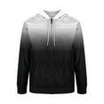 thumbnail image 4 of Zip Up Hoodies for Men Casual Jacket Fleece Sweatshirt Drawstring Hoody Top Long Sleeve Sweater Gradient Print Outwear Fashion Full-Zip Hoodie with Pockets Lightweight Sweatshirts Size S-3XL, 4 of 5