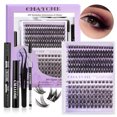 thumbnail image 1 of Fofosbeauty DIY Lash Extension Kit, 126pcs Individual Lashes Cluster, 10-18mm Mix Lash Clusters for Women Kids Teens, with Lash Bond Seal Remover(5ML) Eyelash Brush Tweezer, Black Natural, 1 of 7