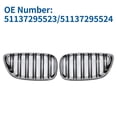 thumbnail image 3 of Unique Bargains No.51137295523 Front Upper Hood Bumper Grille Grill for BMW 2 Series F22 2014-2021 Double Slat 1pair, 3 of 7