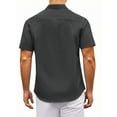 thumbnail image 3 of RICHCOIN Short Sleeve Mens Dress Shirts Casual Solid Shirts for Men Button Down Business Shirt, 3 of 7
