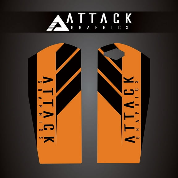 Attack Graphics Renegade Lower Fork Guard Decal KTM Orange For KTM 450 SX-F Factory Edition 2012-2013