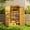 natural, variant on Asofer Wood Vertical Shed with Floor, Outdoor Storage Cabinet with Waterproof Roof, Garden Shed with 2 Removable Shelves