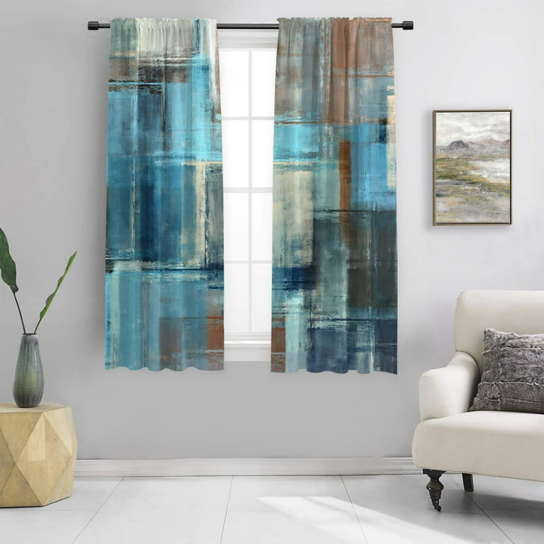 Brown And Turquoise Curtains For Living Room | Baci Living Room