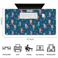 thumbnail image 5 of Long Mouse Pads for Desk,Dark Blue Princess Mermaid Sea Pattern Desk Mats on Top Of Desks, Desk Mouse Pad Extra Large with 3mm Non-Slip Base and Stitched Edge for Gaming,Office,Work,Home 47.3"x23.6", 5 of 6