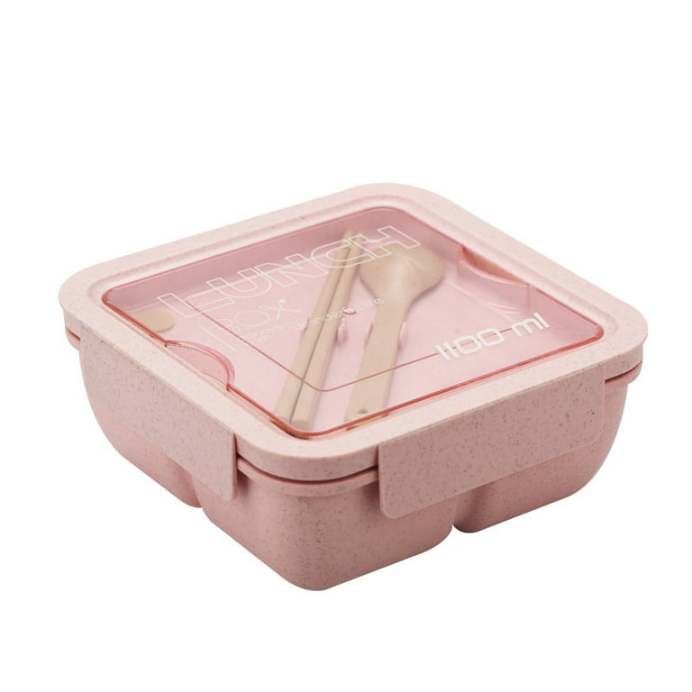 Meal Prep Container, Portable 1100ml Independent Space Lunch Box With  Chopsticks For Office For Office Workers Purple,Green,Blue Yellow,Tender  Pink 