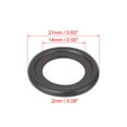 thumbnail image 2 of Unique Bargains M14 Black Oil Drain Plug Gaskets Replacement for Ford 323513 5066453 10 Pieces, 2 of 5