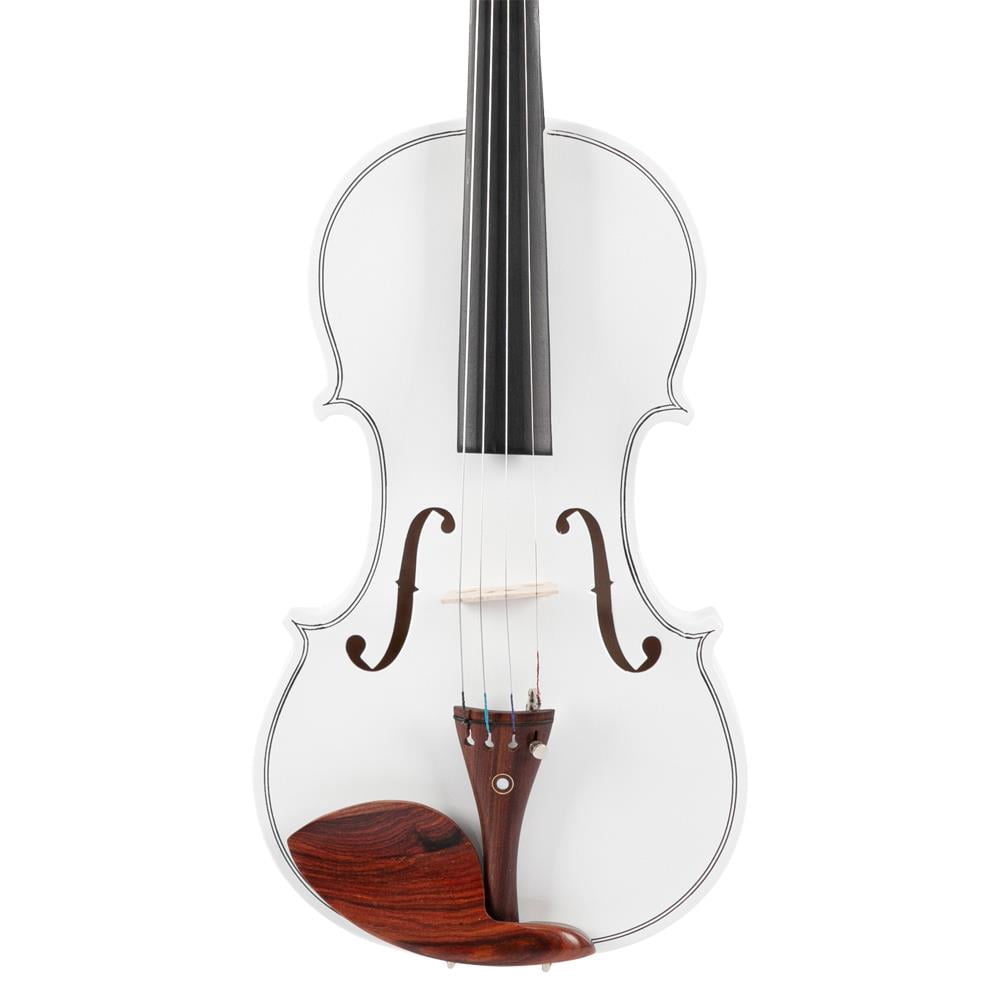 Glarry 4/4 Beginner Spruce Panel Soild Violin Kit with Case and More,White