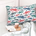 thumbnail image 4 of Honeii Colorful Shark Print Pillow Cases,Plush Throw Pillow Covers,Decorative Pillowcase for Sofa, Couch, Living Room-20"x30", 4 of 6