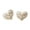 White, variant on Women's Fashion Zebra Crystal Rhinestone Heart Shape Ear Stud Earrings Jewelry