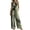 Green, variant on Sunnin Halter Neck Floral Jumpsuit with Pockets Wide Leg Sleeveless Casual Summer Wear