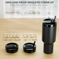thumbnail image 6 of 2 Pack Replacement Lid for Stanley 40 oz Quencher H2.0 & ProTour, Flip Straw Tumbler Lid for Stanley Cup, Leakproof, No Spill & Easy to Use Reusable Tumbler Cover (Cream), 6 of 7