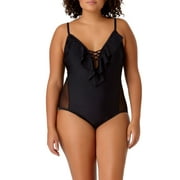 Juniors' Plus-Size Flounce Monokini One-Piece Swimsuit