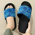 thumbnail image 3 of Psesaysky Stars Pattern Slide Sandals for Women Girls Soft Comfortable Blue Sandals Indoor Outdoor Summer Anti-Slip Lightweight Sandals, 3 of 4