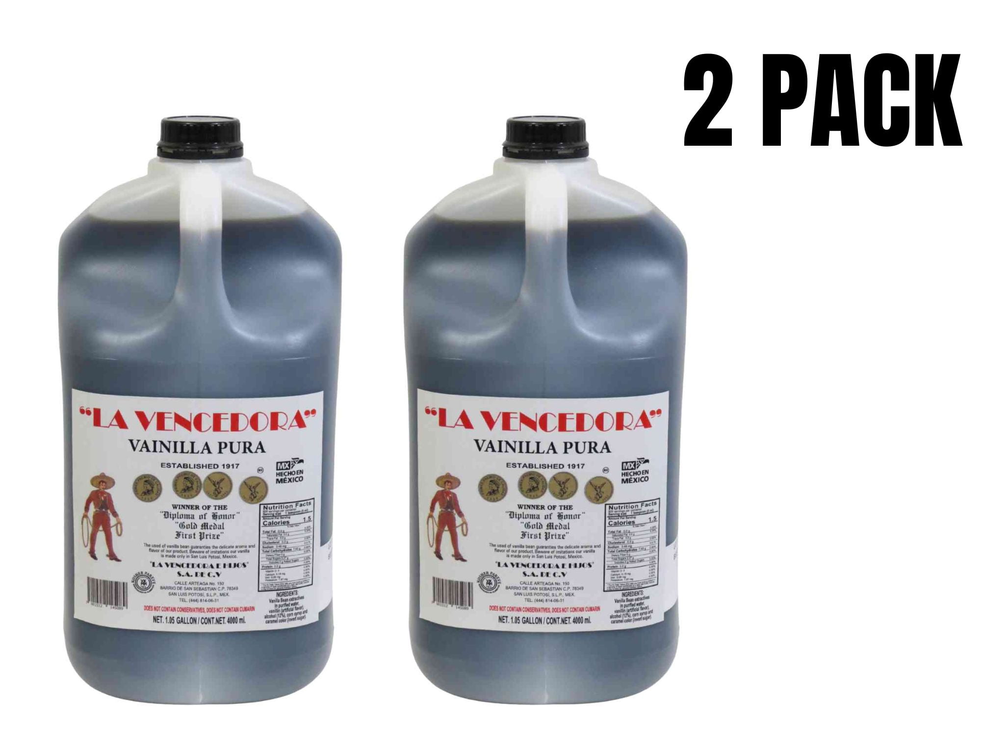La Vencedora Mexican Vanilla Gallon Pack of 2