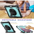 thumbnail image 3 of iPad Pro 12.9 Case 2020 with Screen Protector Pencil Holder | Full Body Shockproof Rugged Protective Durable Rubber Case w/360 Rotating Stand & Strap for iPad Pro 12.9 inch 4th Generation, 3 of 6