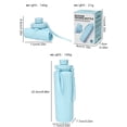 thumbnail image 2 of YOSANG Collapsible Water Bottles 21oz (600mL), Foldable Platinum Silicone Travel Water Bottle  & Portable Hand Rope, Leak-Resistant Screw Lid, Wide Mouth, BPA-Free for Hiking, Camping, Travel, 2 of 9