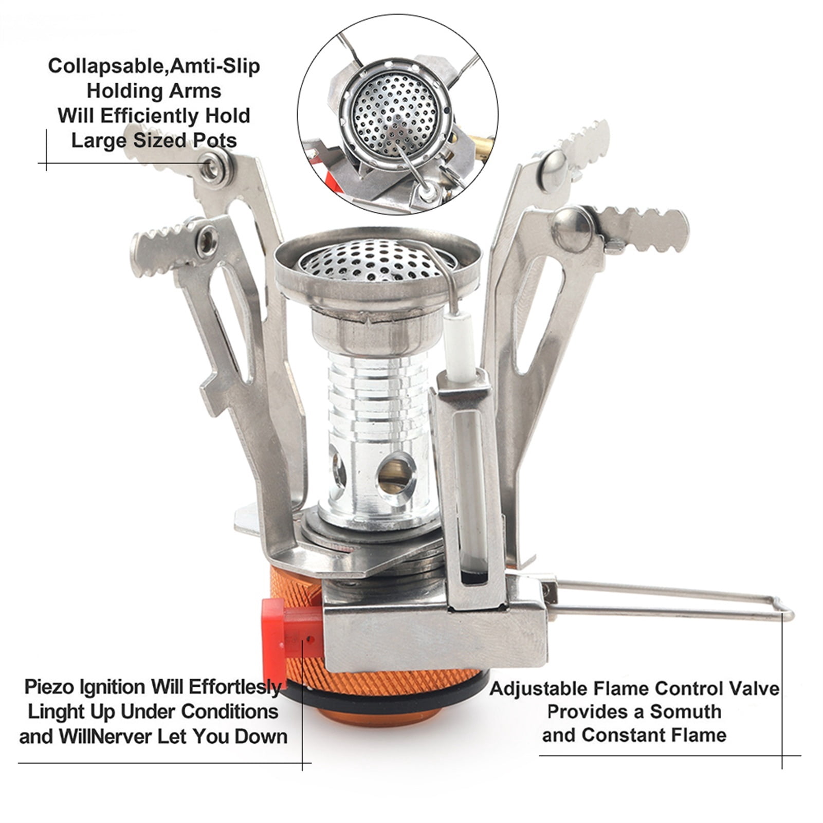 Gas Cooker Portable Outdoor Camping Aluminum Alloy Stove Ultra Light Picnic Cooking Stove Survival Furnace ,strong and wear resistant