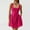 Hot Pink, variant on Sakmal Summer Dresses for Women 2024 Solid Pleated Sports Sleeveless Comfort Fit Purple Mid-Length Slip Dress