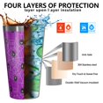thumbnail image 3 of 16oz Tumblers Spider Web Halloween Pattern Stainless Steel Vacuum Insulated Double Wall Travel Tumbler Cups Mug with Lid and Straw,Cleaning Brush for Coffee,Tea, 3 of 4