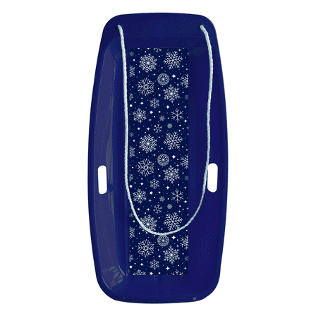 Blue Snowflake Sled, Plastic Toboggan Sled, Winter Accessories, Ages 3  by MinnARK