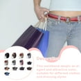 thumbnail image 4 of Minnieouse Cinturón trenzado Mujeres Hombres Pantalones Cintura Ropa decorativa Cintura Banda Casual Holeless Pin Hebilla Correa de nylon Transpirable Cinturones Negro Minnieouse AP012253-01, 4 of 6