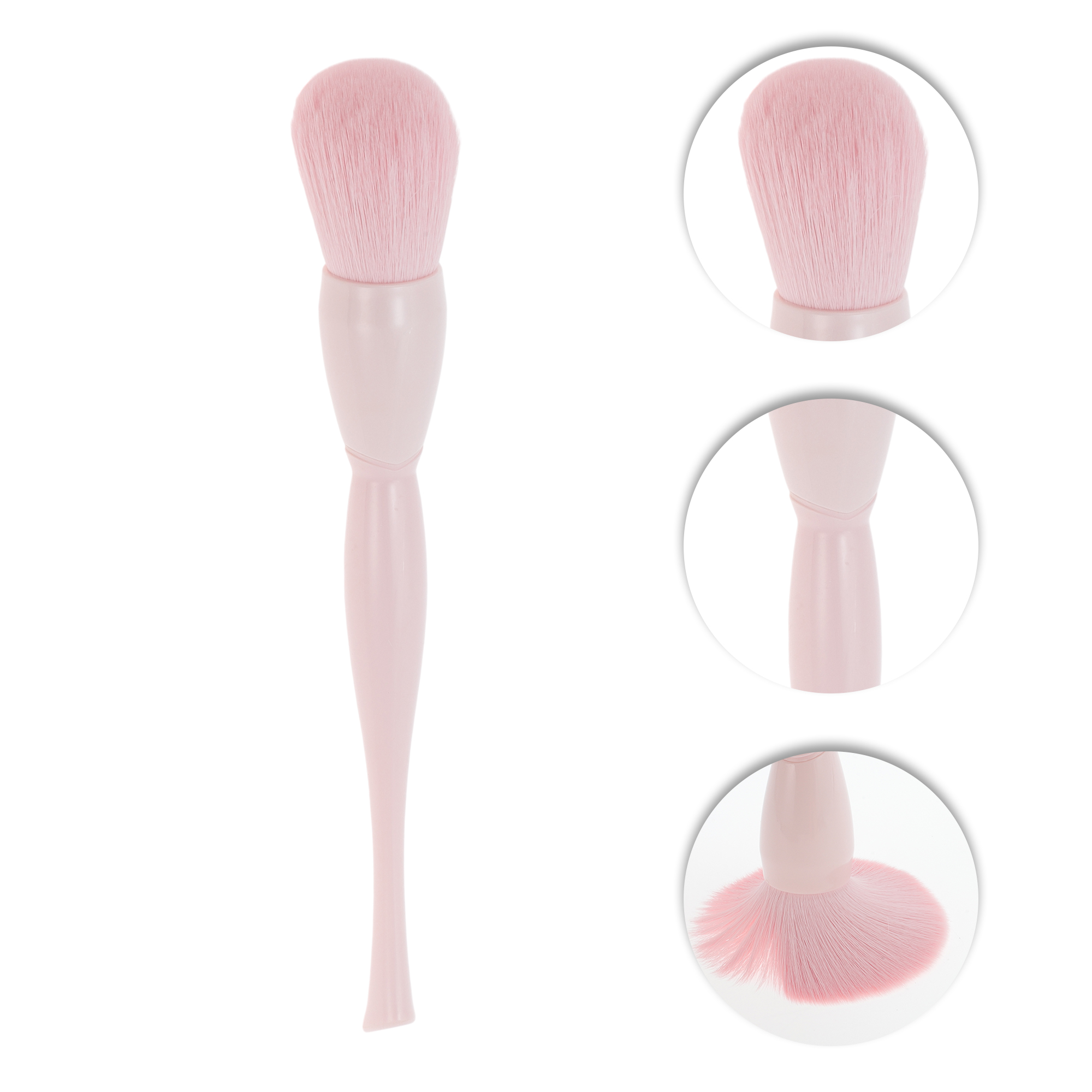 Unique Bargains 1 Pc Lightweight Blush Brush for Daily Makeup Application Light Pink