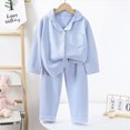 thumbnail image 2 of Kaprioy Girls Pajamas Girls Pajamas Set Long Sleeve Button-Down Sleepwear Nightwear Soft Pjs Set Loungewear, 2 of 4