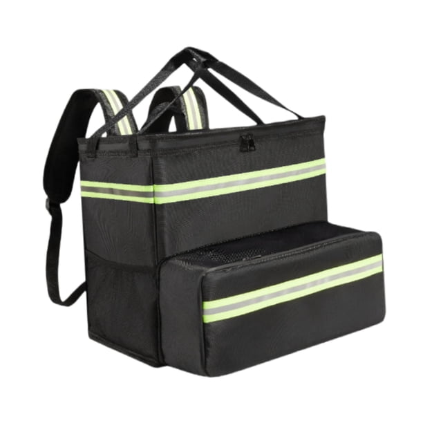Mochila expandible Perfecl para pizza Bolsa de entrega portátil térmica Verde expandible