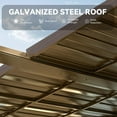 thumbnail image 3 of MELLCOM Gazebo 12x20 with Adjustable Galvanized Steel Roofs, All Aluminum Frame Permanent Pergola for Patio, Outdoor Freestanding Shelter, Dark Brown, 3 of 5