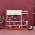 thumbnail image 5 of Multifunction Jewelry Wood Base Ring Storage Box Earring Rack Black, 5 of 5