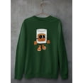 thumbnail image 3 of Toon Style Glass W Beverage Sweatshirt Men -Image by Shutterstock, Male x-Large, 3 of 4