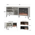 thumbnail image 4 of Beaumont Lane Electric Fireplace Heater TV Stand Console up to 65" in Black, 4 of 5