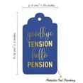 thumbnail image 5 of Inkdotpot Real Gold Foil Good Bye Tension Hello Pension Retirement Tags Favor Hang Paper Tags 100 Pieces, 5 of 6