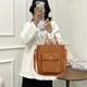 thumbnail image 5 of Bolso de mujer portátil, sencillo bolso de un solo hombro retro. Marrón amarillento, 5 of 5