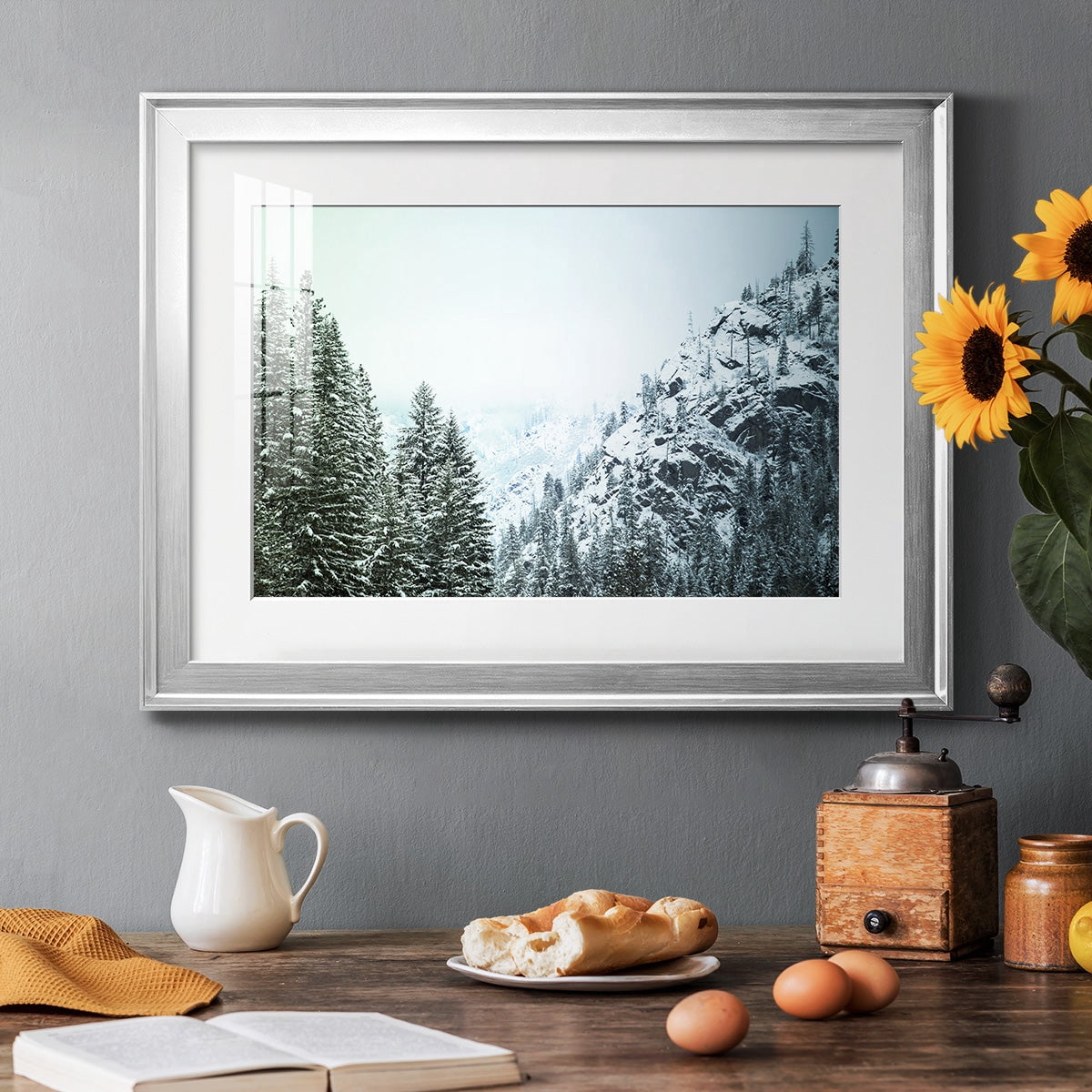 Snowfall in Cascadia II V1 Premium Framed Print - Ready to Hang