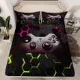 thumbnail image 2 of Feelyou Video Gaming Gamer Full Size Sheets, Chic Abstract Bed Sheets, Teens Kids Boys Girls Sheet Sets, Luxury Bedroom Decor, 4-Piece, 2 of 7