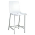 thumbnail image 6 of 2pcs Clear Counter Stools - Modern Acrylic Bar Chairs With Stable Back And Foot Supports For Dining Room Furnishing ( Of 2) Areas, 6 of 6
