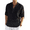 Black, variant on Ginsiom Men's Cotton Linen Shirt Long Sleeve Henley Shirts Hippie Beach T Shirts for Men