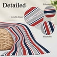 thumbnail image 2 of Red Navy Blue Striped Pillow Covers, Linen Long Throw Pillow Case, Farmhouse Stripes Modern Abstract Art Holiday Pillow Protector Decorative Cushion Cover for Living Room/Bedroom 20" x 36", 2 of 8