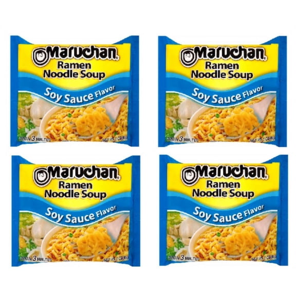 Maruchan Ramen Soy Sauce Flavor 3 ounce Each Pack of 4