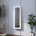 thumbnail image 2 of HOMCOM Armoire à Bijoux Murale en Verre Véritable Verrouillée, Blanc, 2 of 8