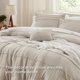 thumbnail image 5 of Juego de edredón Bedsure Queen Pinch Pleat Beige Boho, 4 piezas, 5 of 8