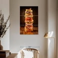 thumbnail image 3 of Elephant Stock Sandwich Stack Wall Art - Vertical Multi Panel Canvas - Cafe & Restaurant Wall Decor - Food And Drink Multi Panel - Orange And Brown Decor - 36" x 57", 3 of 8