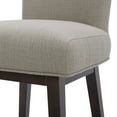 thumbnail image 6 of CHITA 26 in Upholstered Swivel Counter Bar Stools with Back&Wood Legs Set of 2, Fabric in Tan, 6 of 8