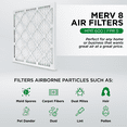 thumbnail image 3 of Pamlico Air 14x30x2 MERV 8 Pleated AC Furnace Air Filters. Quantity 6. (Actual Size: 13.38 x 29.38 x 1.75 Inches), 3 of 7