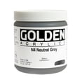 thumbnail image 1 of Golden� Heavy Body Acrylic, 8 Oz., Neutral Grey N4, 1 of 4