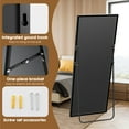 thumbnail image 2 of GIANNA 71"x26" Modern Full-Length Mirror with Stand or Wall, Black Aluminum Frame for Bedroom or Livingroom, 2 of 7