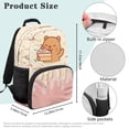 thumbnail image 7 of Pzuqiu Cake Capybara Custom Kids Backpack with Name Personalized Backpacks for School Durable Customized Shoulder Bookbags Back to School 17 Inch Lightweight Schoolbags Ages 6-12, 7 of 7